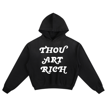 Thou Art Rich Boxy Hoodie