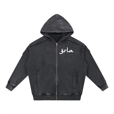 Snow Washed GRLA Rif Zip Hoodie