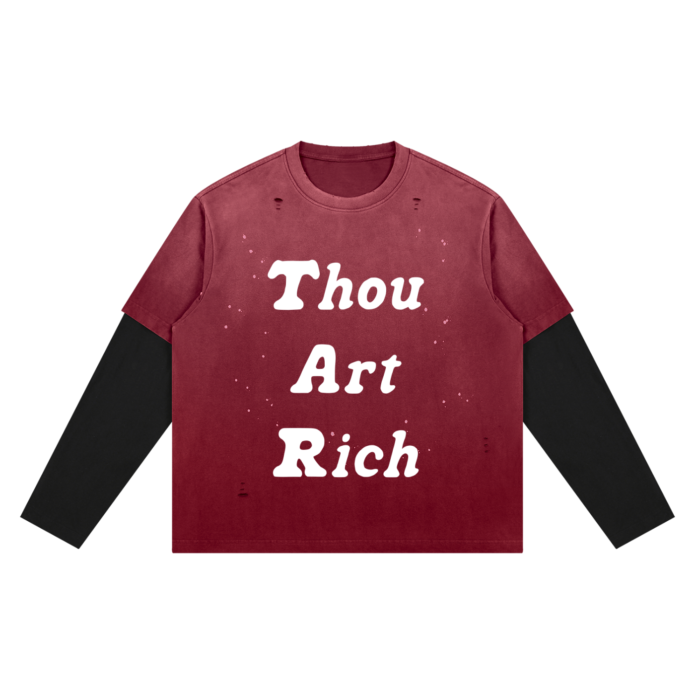 Thou Art Rich Distressed Layer T-Shirt