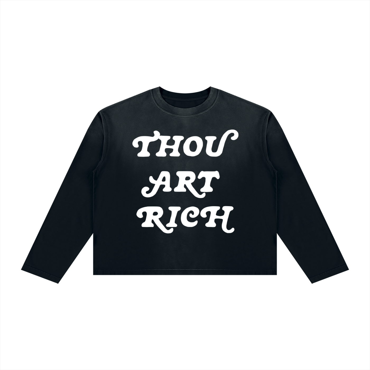 Thou Art Rich Boxy Long Sleeve Shirt