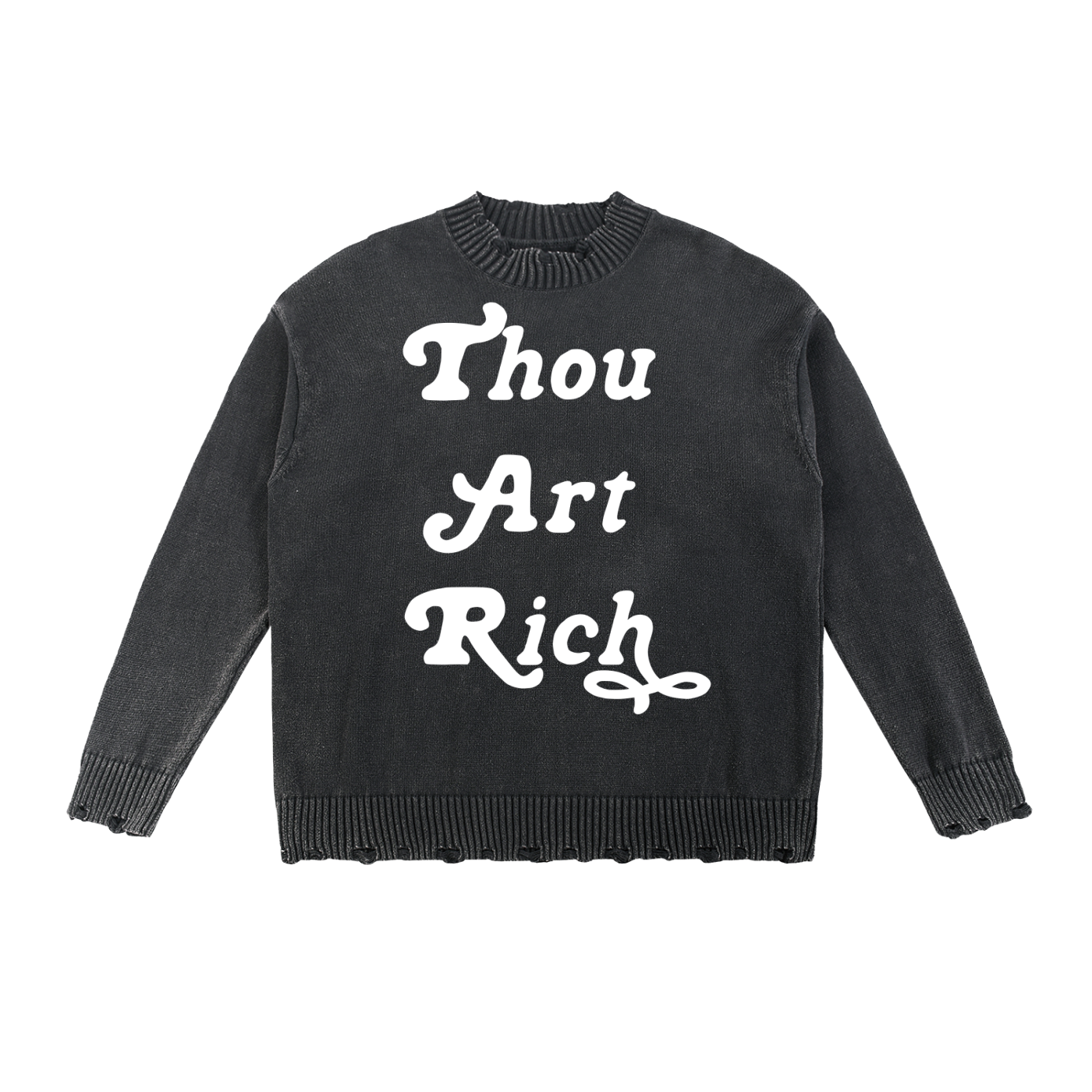 Thou Art Rich Vintage Washed Sweater