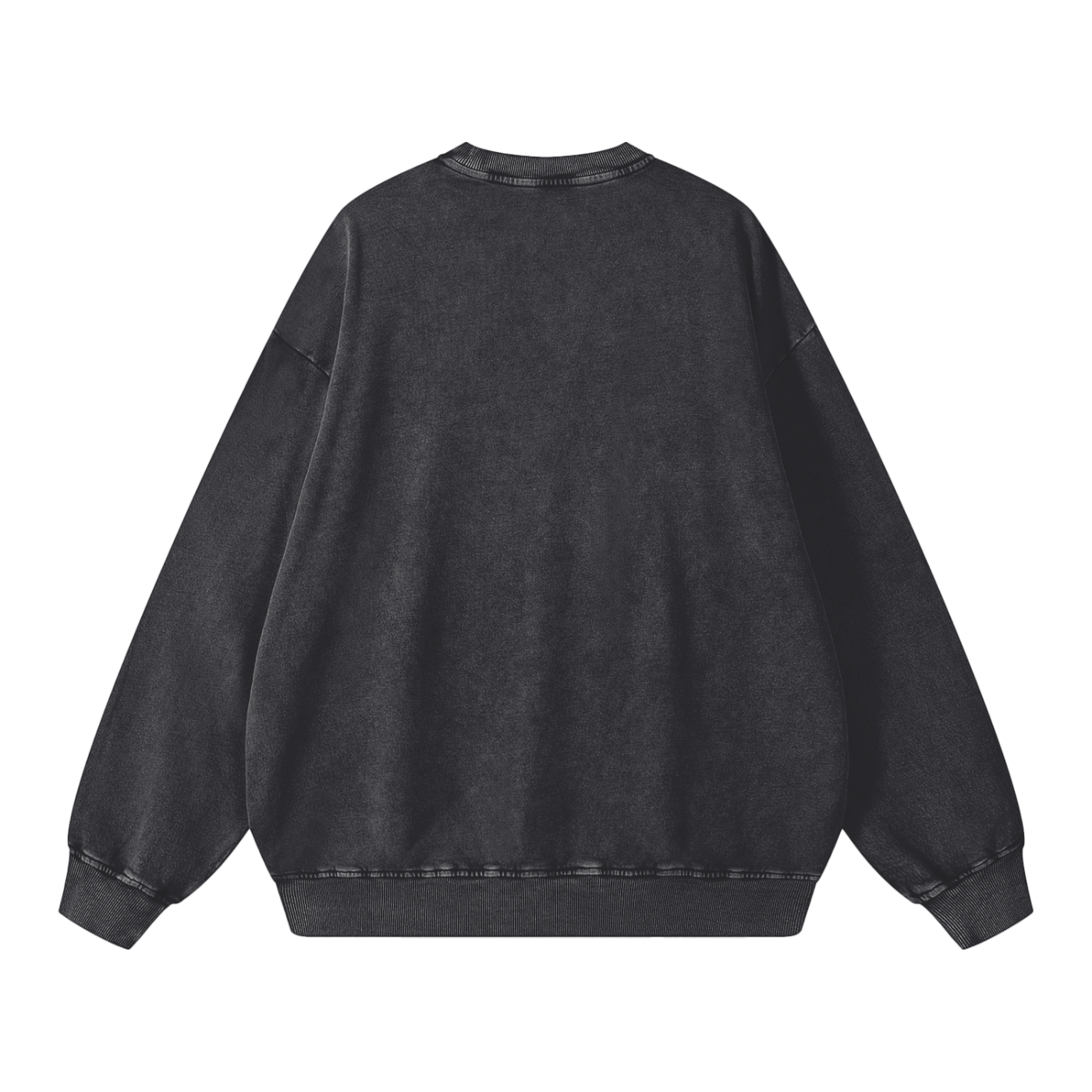 Thou Art Rich Acid Wash Oversize Crew Neck