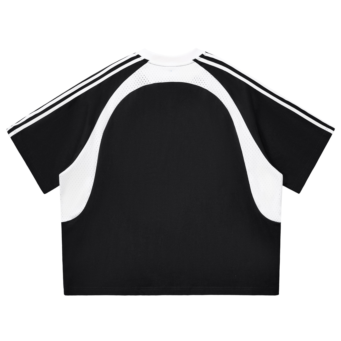 Striped Fly Immigrants Panel Mesh Shirt